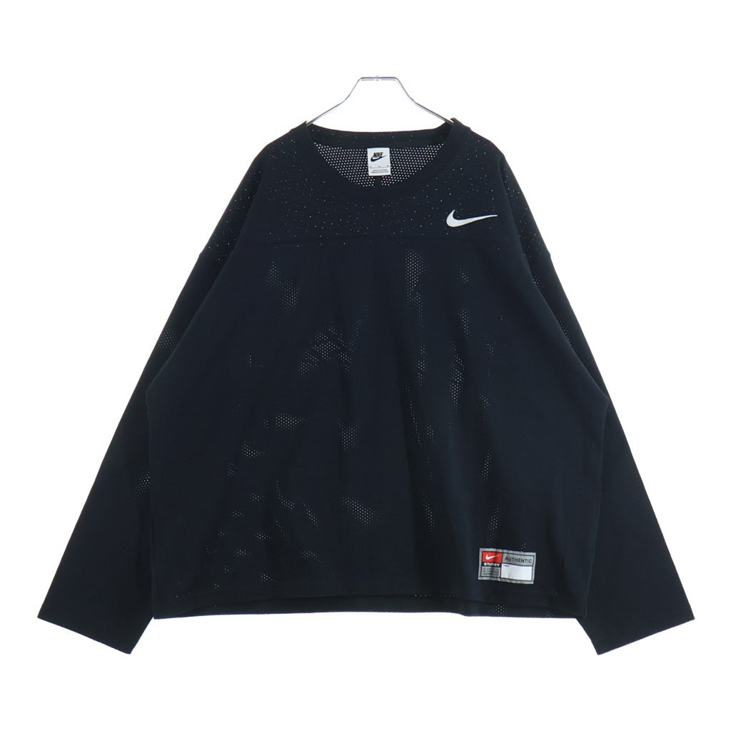 NIKE(ナイキ) ×STUSSY Long Sleeve Top ステューシー メッシュ クルーネック 長袖Tシャツ ロングスリーブ ブラック FJ9164-010