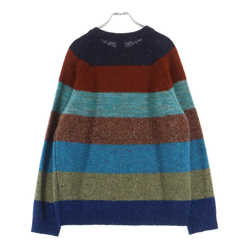 Paul Smith(ポールスミス) Knit Sweater ボーダー柄 クルーネック ウール 長袖ニット セーター マルチカラー PF-NR-71283