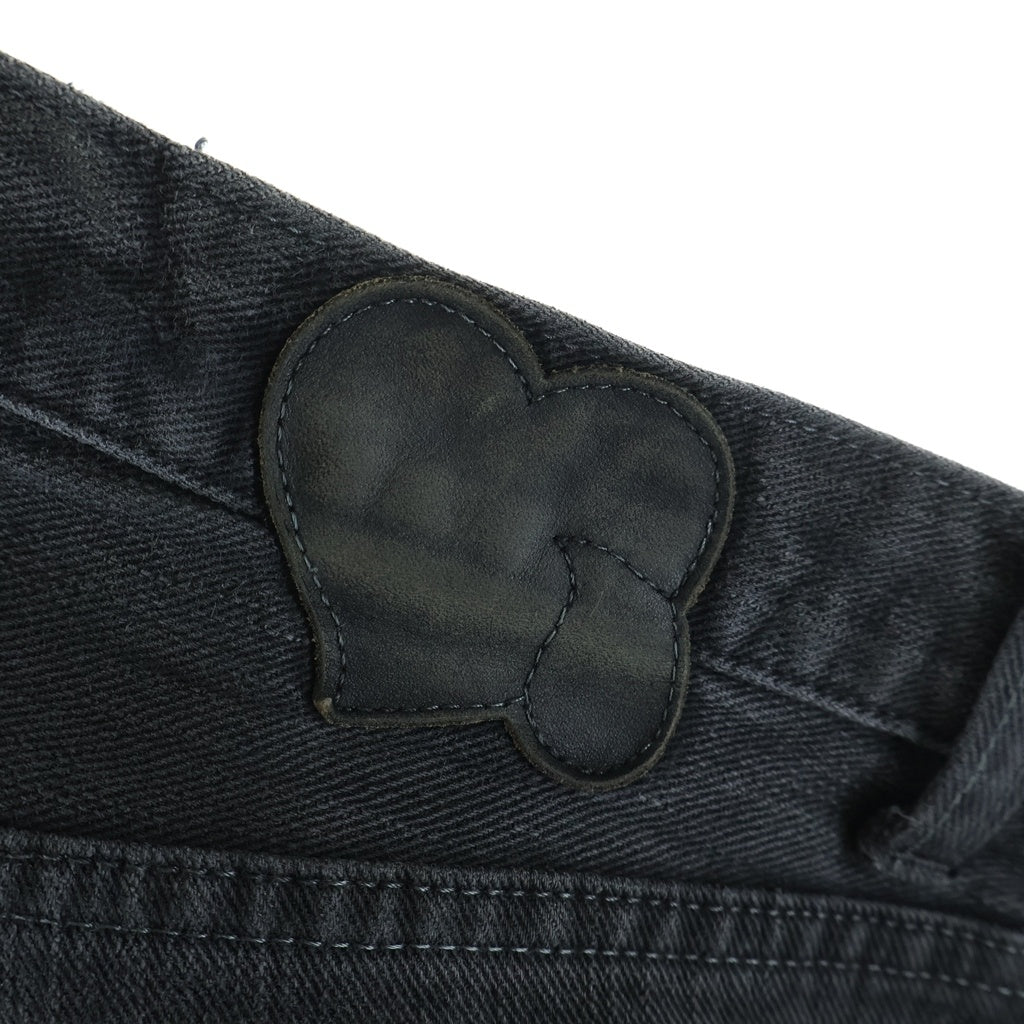 NUMBER (N)INE(ナンバーナイン) 04AW GIVE期 Boot Cut Patchwork Denim ワッペン ジップフライ デニムパンツ インディゴブラック