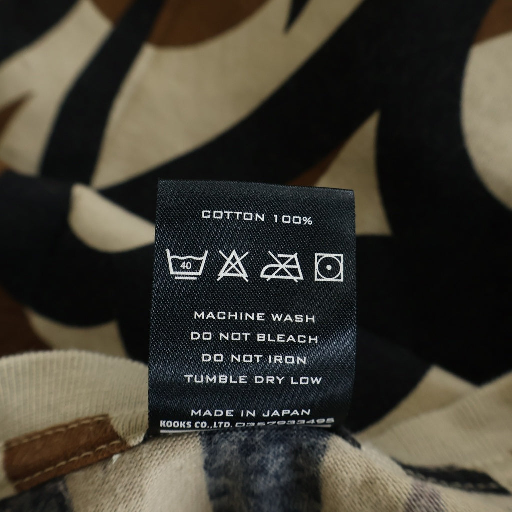 NUMBER (N)INE(ナンバーナイン) 04AW GIVE期 ハートトライバル カモフラ 半袖Tシャツ カットソー ブラウン/ブラック