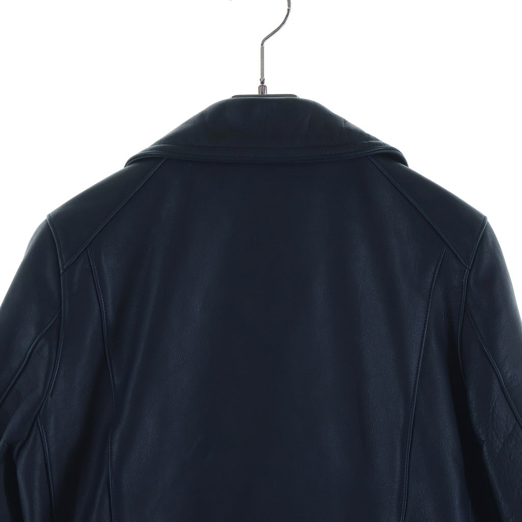 UNDERCOVER(アンダーカバー) ZIP DOUBLE RIDERS カウレザー ダブルジップ ライダースジャケット ネイビー レディース 08201