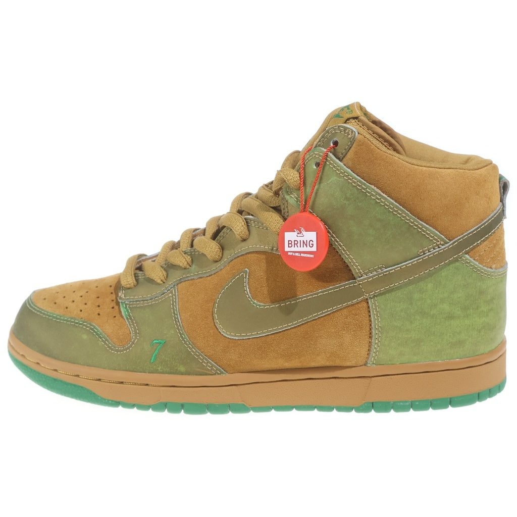 NIKE SB(ナイキエスビー) 【観賞用 2004年製】 世界777足限定 DUNK HIGH PRO LUCKEY 7 ダンク プロ ラッキー7 ハイカットスニーカー ブラウン/グリーン US10/28cm 305050-771