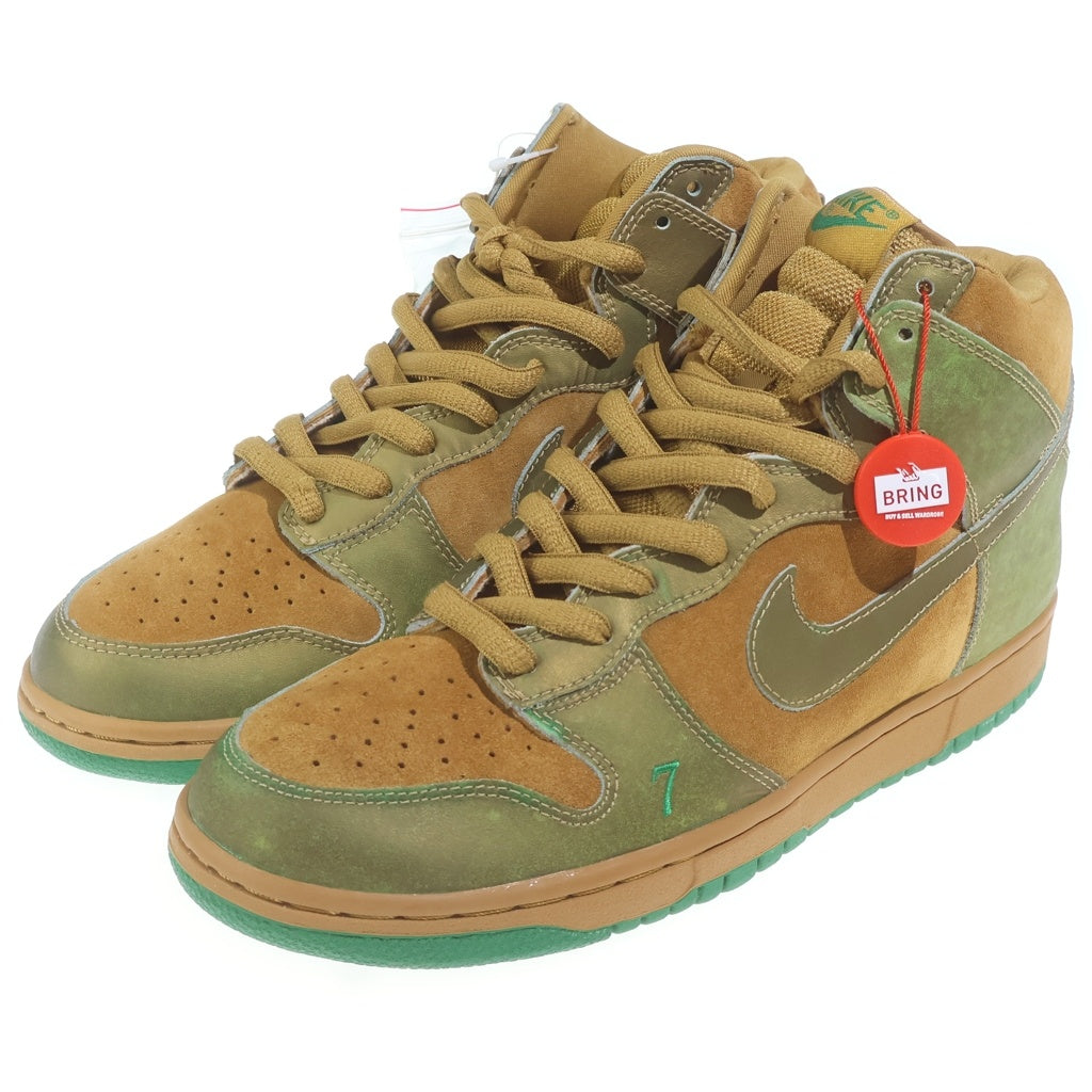 NIKE SB(ナイキエスビー) 【観賞用 2004年製】 世界777足限定 DUNK HIGH PRO LUCKEY 7 ダンク プロ ラッキー7 ハイカットスニーカー ブラウン/グリーン US10/28cm 305050-771