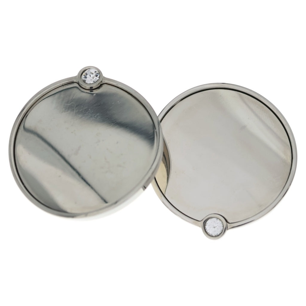 MM6 Maison Margiela(エムエムシックスメゾンマルジェラ) ポリッシュ加工 シルバーストーン 真鍮 ミラーピアス シルバー レディース