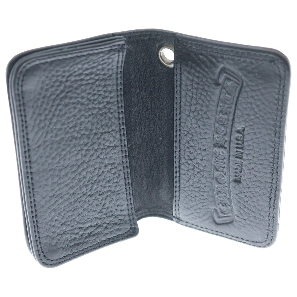 CHROME HEARTS(クロムハーツ) CARD CASE グロメット付き レザーカードケース ブラック