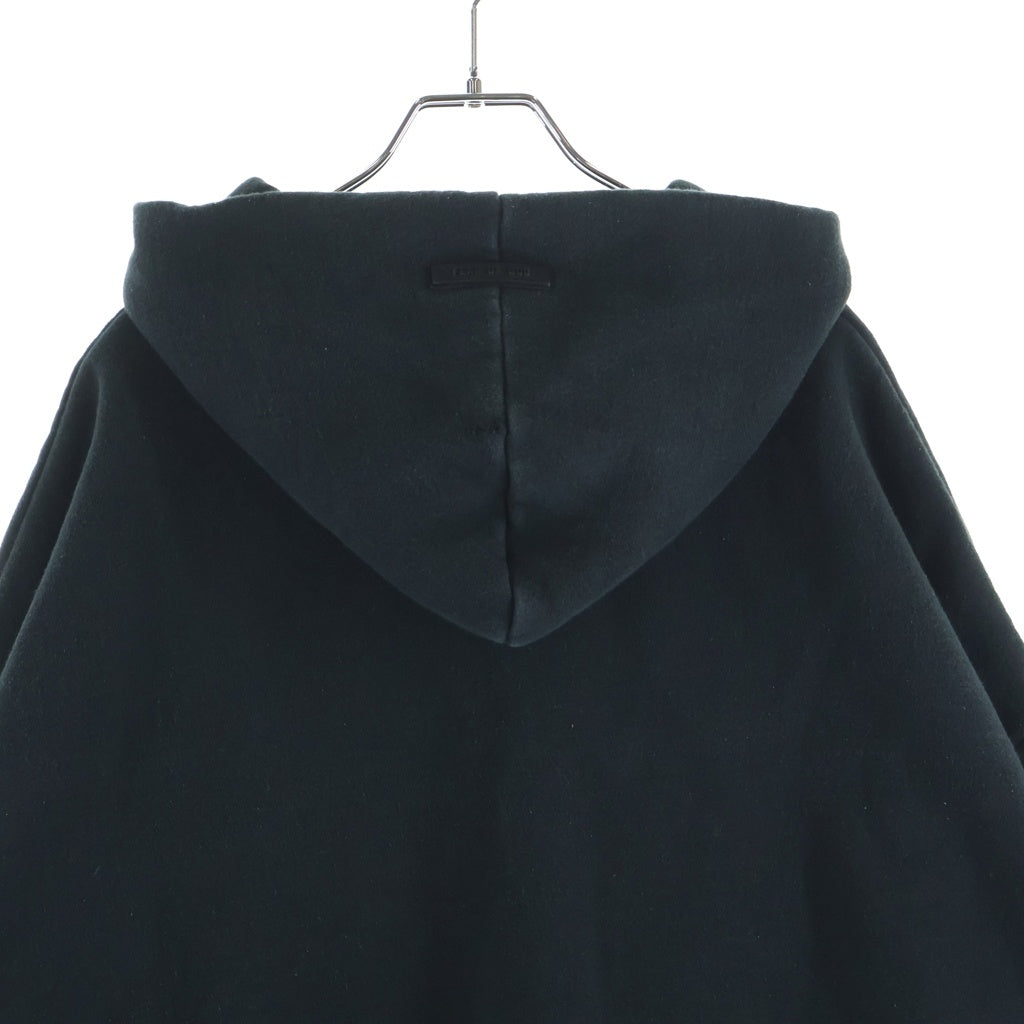 FEAR OF GOD ESSENTIALS(フィアオブゴッド エッセンシャルズ) フロントラバーロゴ プリント プルオーバースウェットパーカー ブラック