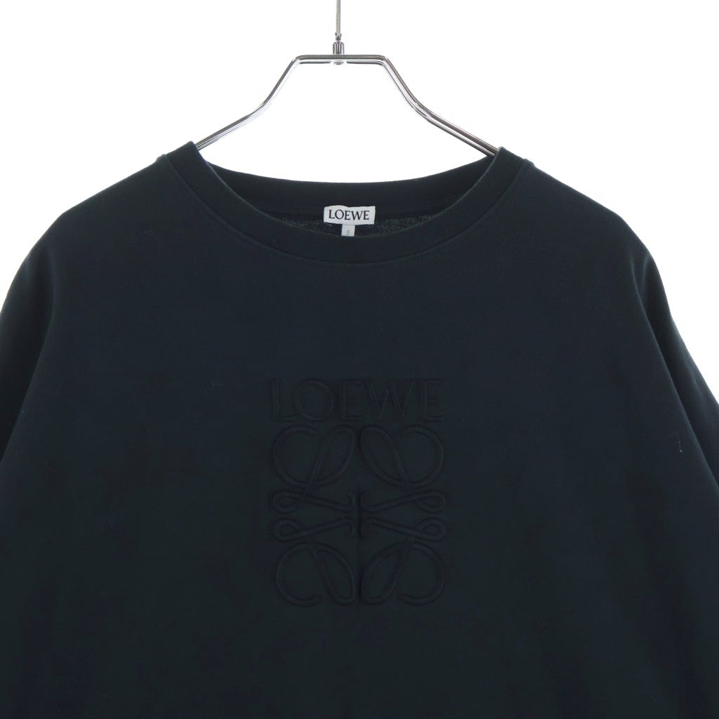 LOEWE(ロエベ) アナグラムエンブロイダリー クルーネック 長袖Tシャツ カットソー ブラック H526Y22XAX