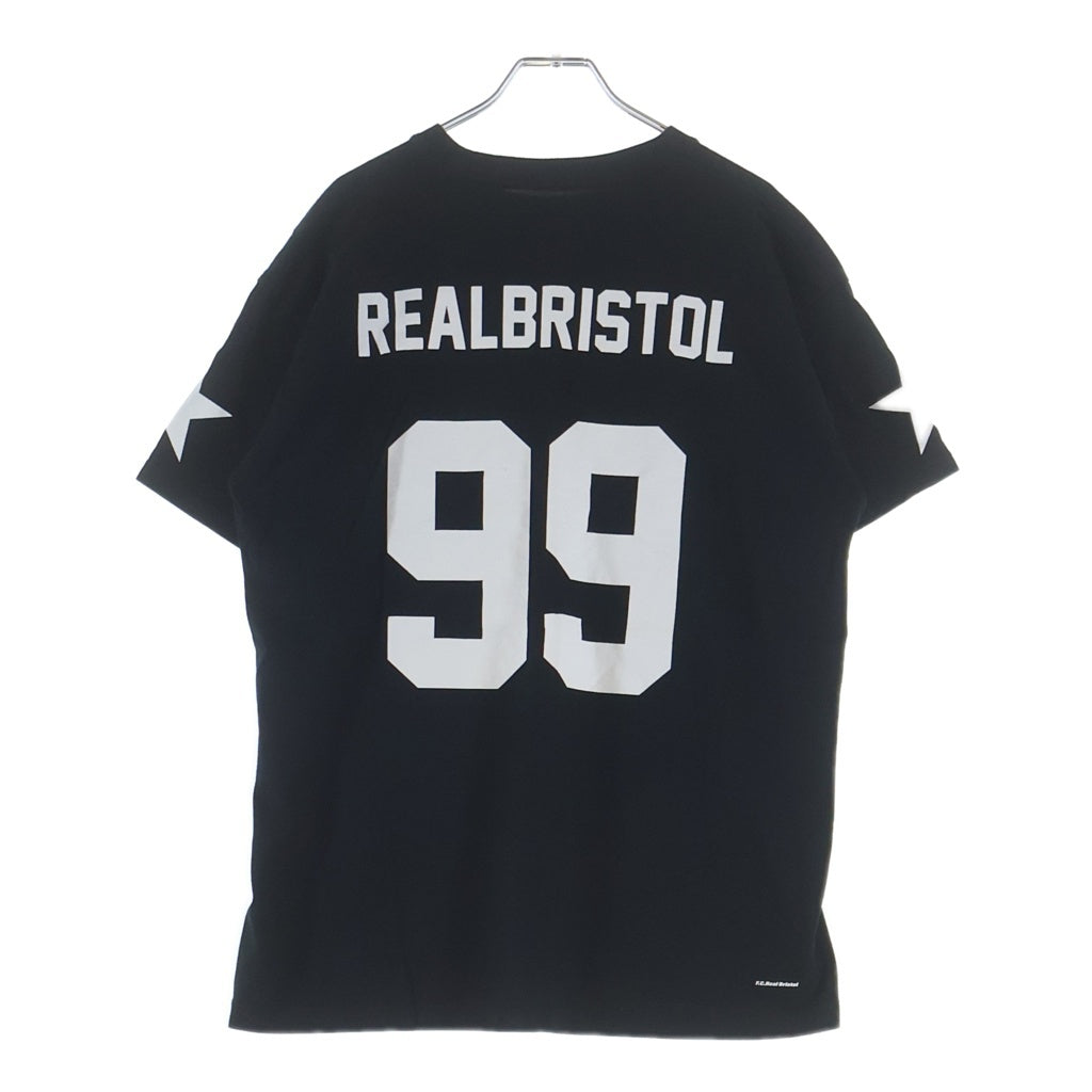 F.C.R.B./F.C.Real Bristol/FCRB(エフシーアールビー/エフシーレアルブリストル) 14AW NUMBERING TEE フロントロゴ ナンバリング クルーネック 半袖Tシャツ カットソー ブラック FCRB-145002