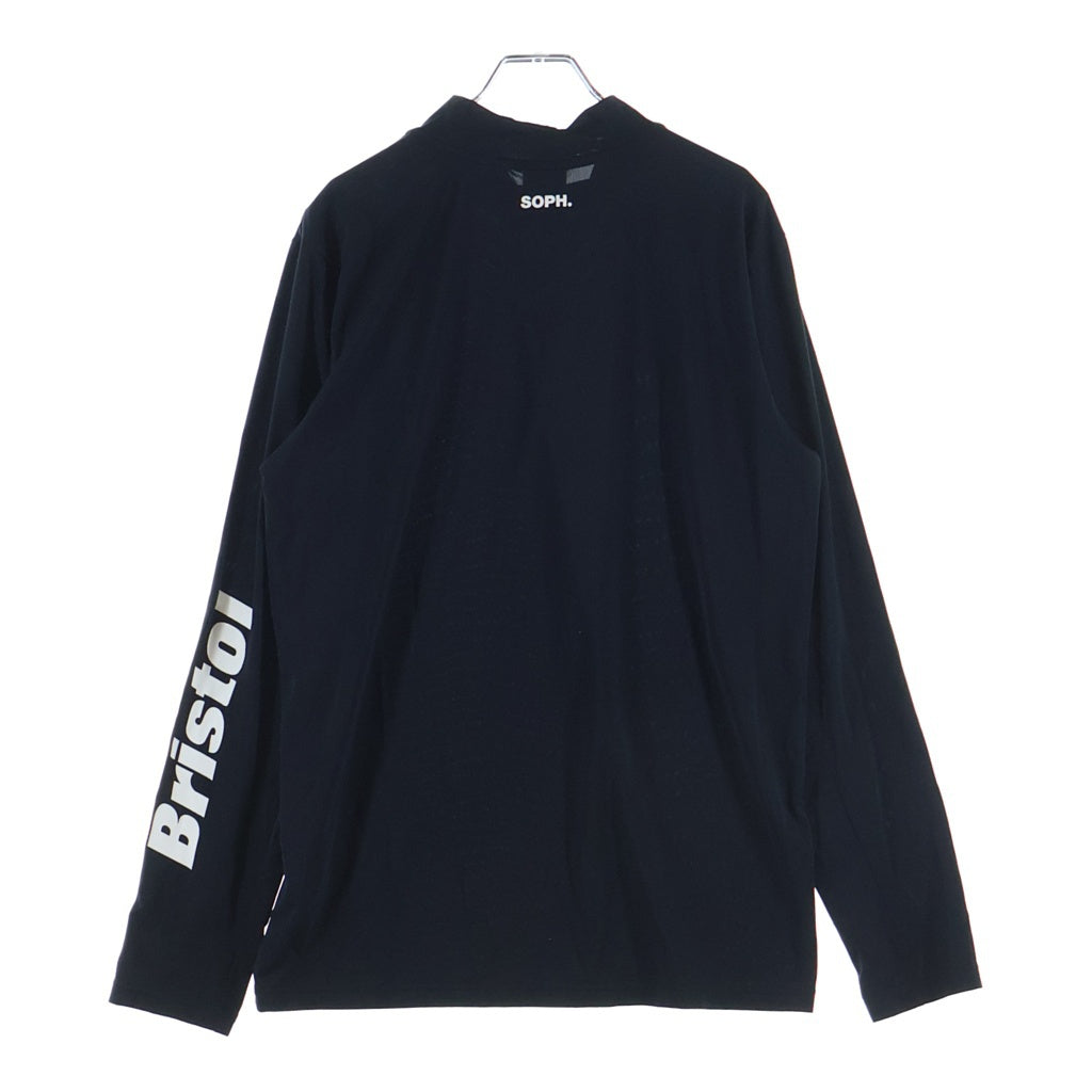 F.C.R.B.(エフシーアールビー) 23SS COOL TOUCH L/S MOCKNECK TOP クールタッチ モックネック トップ アームロゴ入り 長袖Tシャツ FCRB-230047