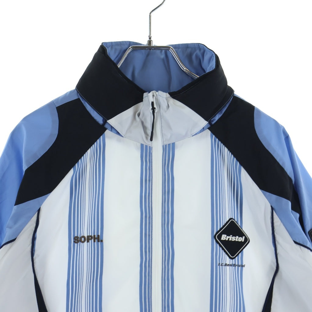F.C.R.B./F.C.Real Bristol/FCRB(エフシーアールビー/エフシーレアルブリストル) 25AW EXHIBITION GAME JACKET ジップアップ エキシビション ナイロン ゲーム ジャケット ホワイト/ブルー FCRB-252000