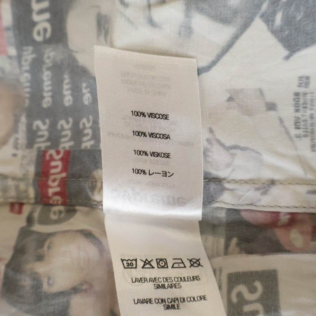 SUPREME(シュプリーム) 23SS Magazin S/S Shirt マガジン 総柄 半袖レーヨンシャツ マルチ