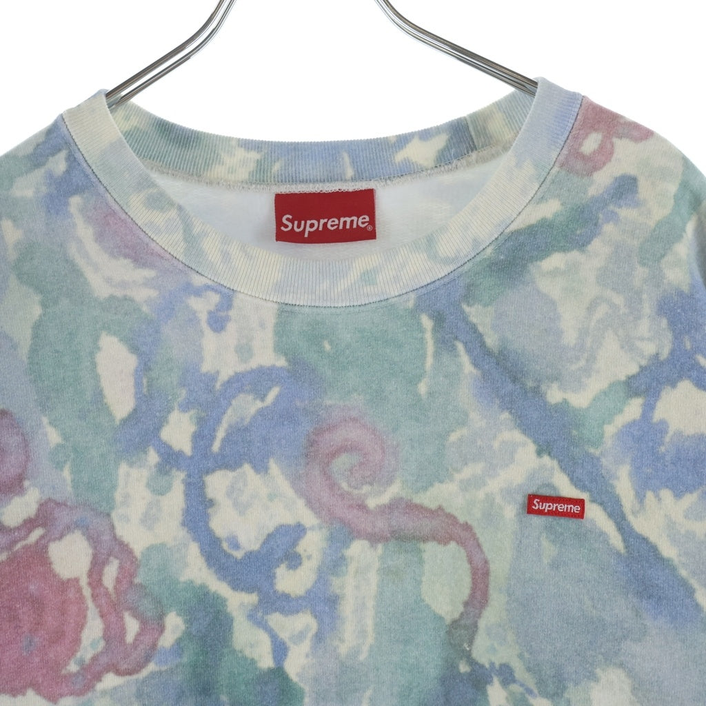 SUPREME(シュプリーム) 21SS Small Box Crewneck Shirt Watercolor Floral スモールボックスロゴ クルーネックスウェットトレーナー マルチ