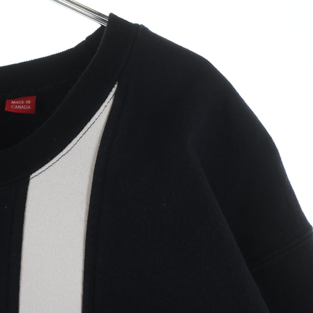 SUPREME(シュプリーム) 17SS Vertical Logo Panel Crewnwck Sweatshirt バーティカル ロゴパネル クルーネック スウェット トレーナー ブラック