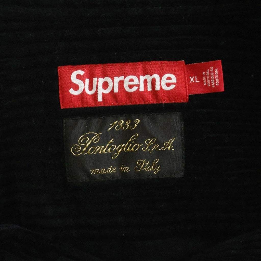 SUPREME(シュプリーム) Wide Wale Corduroy Snap Shirt ワイド ウエール コーデュロイ スナップシャツ ブラック