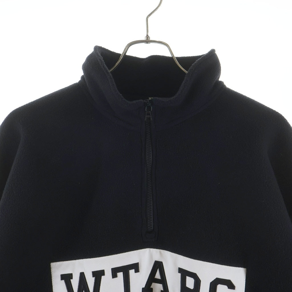 WTAPS(ダブルタップス) Depst 02 デペスト02 ハーフジップ フリースプルオーバースウェット ブラック 242ATDT-CSM26