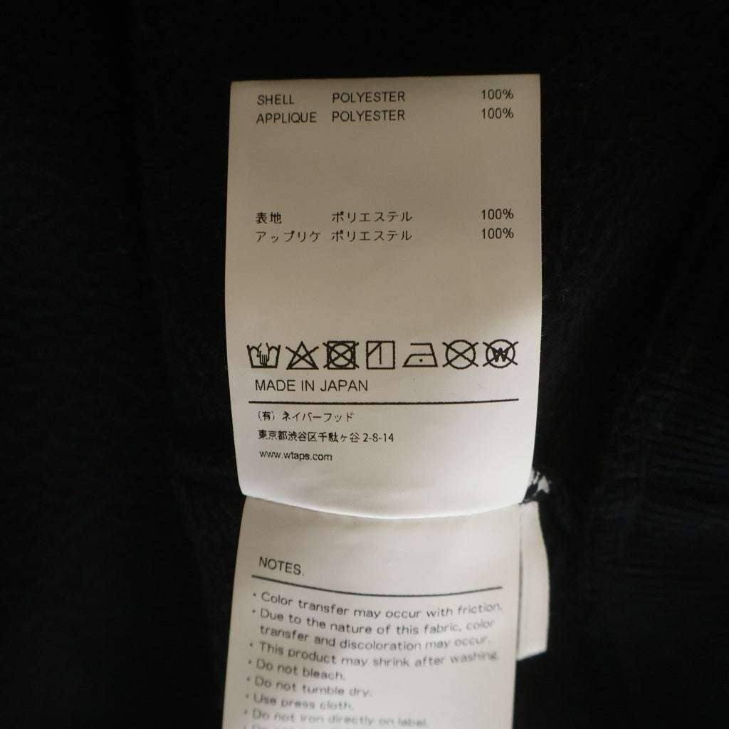 WTAPS(ダブルタップス) Depst 02 デペスト02 ハーフジップ フリースプルオーバースウェット ブラック 242ATDT-CSM26