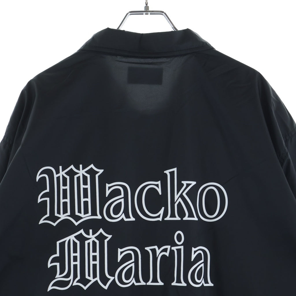 WACKO MARIA(ワコマリア) 24SS Nylon Coach Jacket バックロゴプリント ナイロンコーチジャケット ブラック