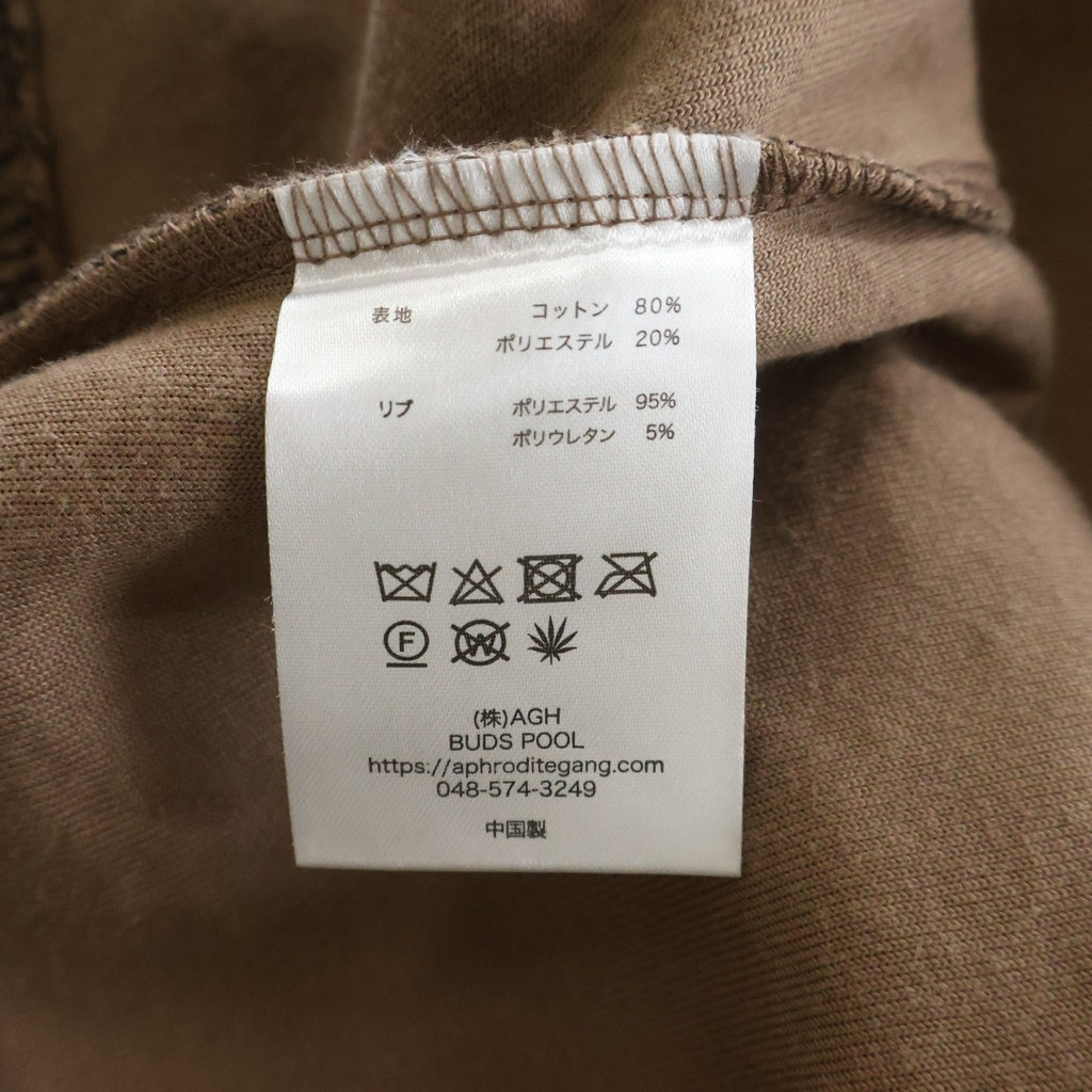 GAKKIN(ガッキン) × BUDSPOOL バッズプール 松煙墨 VELOUR L/S Tee ショウエンボク ベロア地 総柄長袖Tシャツ マルチ
