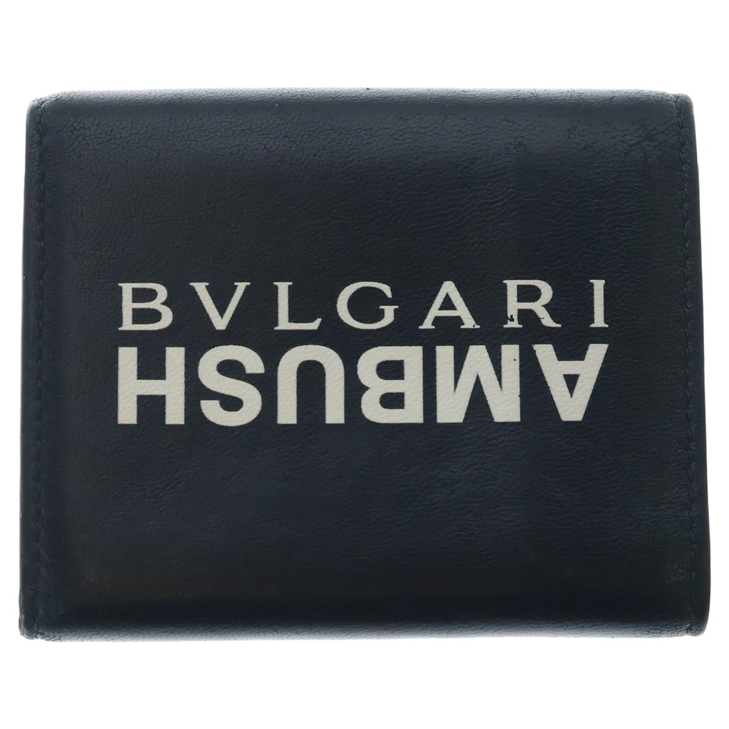 BVLGARI(ブルガリ) ×AMBUSH WALLET アンブッシュ レザー 二つ折り財布
