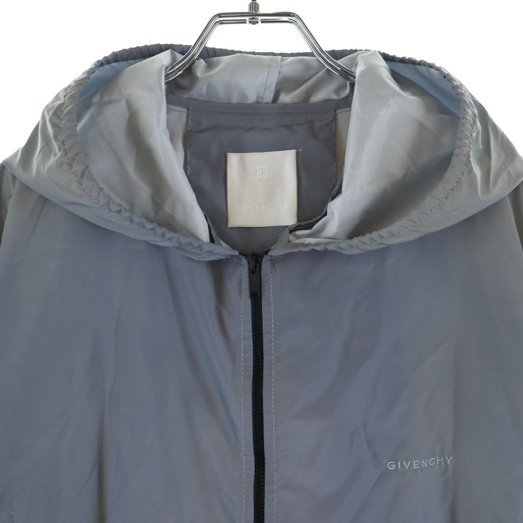 GIVENCHY(ジバンシィ) Reflective Hooded Windbreaker リフレクティブ ウインドブレーカー ジップアップ ナイロンジャケット ブルー BM016R15D8