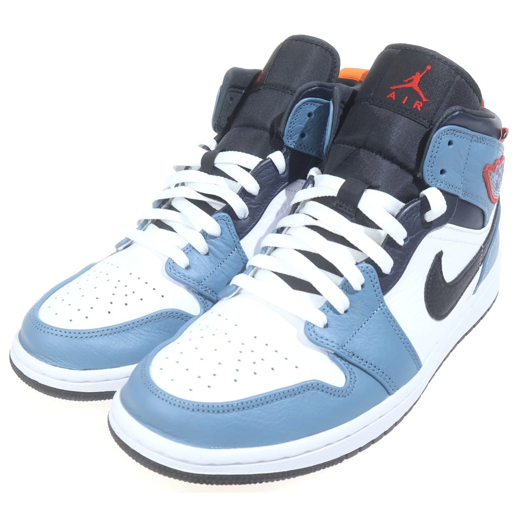NIKE(ナイキ) ×FACETASM AIR JORDAN 1 MID CU2802-100 ファセッタズム エアジョーダン1 ミッドカットスニーカー シューズ ホワイト/ブルー US10.5/28.5cm
