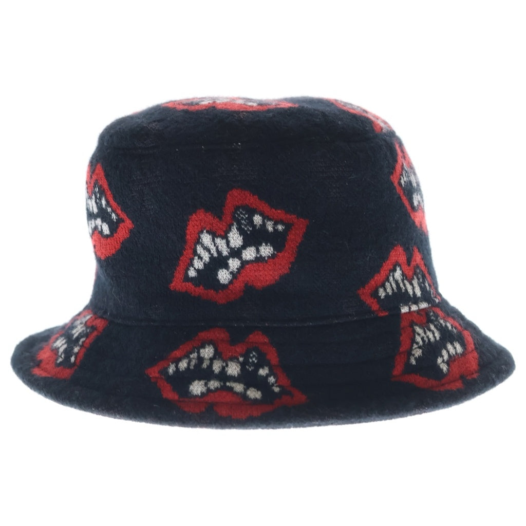 CHROME HEARTS(クロムハーツ) ×MATTY BOY Chomper Bucket Hat マッティボーイ チョンパー カシミヤバケットハット 帽子 ブラック/レッド