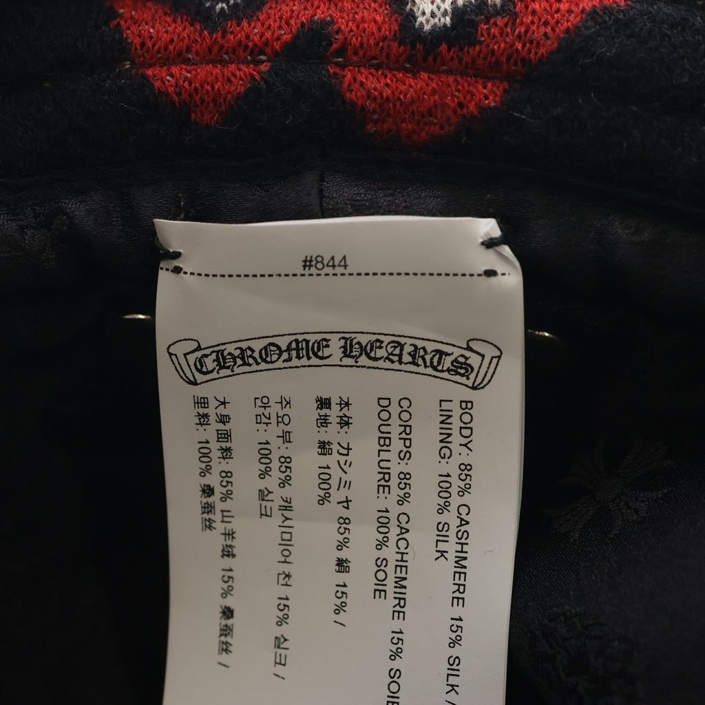 CHROME HEARTS(クロムハーツ) ×MATTY BOY Chomper Bucket Hat マッティボーイ チョンパー カシミヤバケットハット 帽子 ブラック/レッド