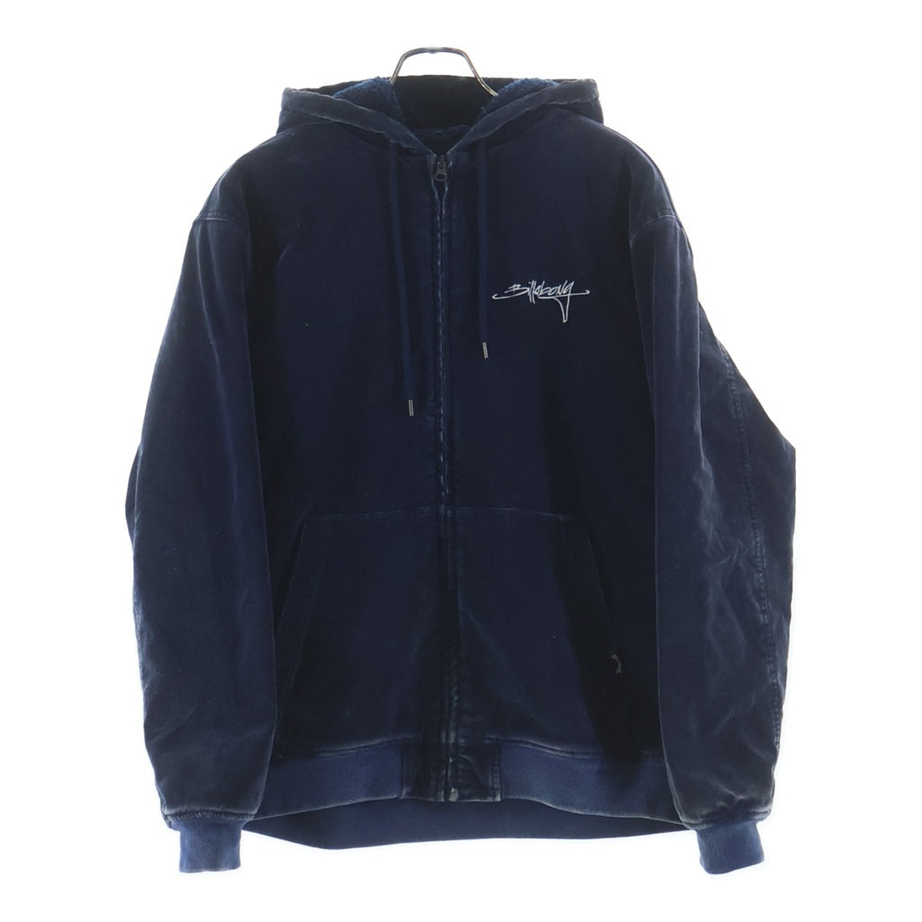 NO BRAND(ノーブランド) 25AW BILLABONG (ビラボン) INDIGO VELOUR 裏地ボア ジップアップ フーデッドジャケット ネイビー/ブルー BF012755