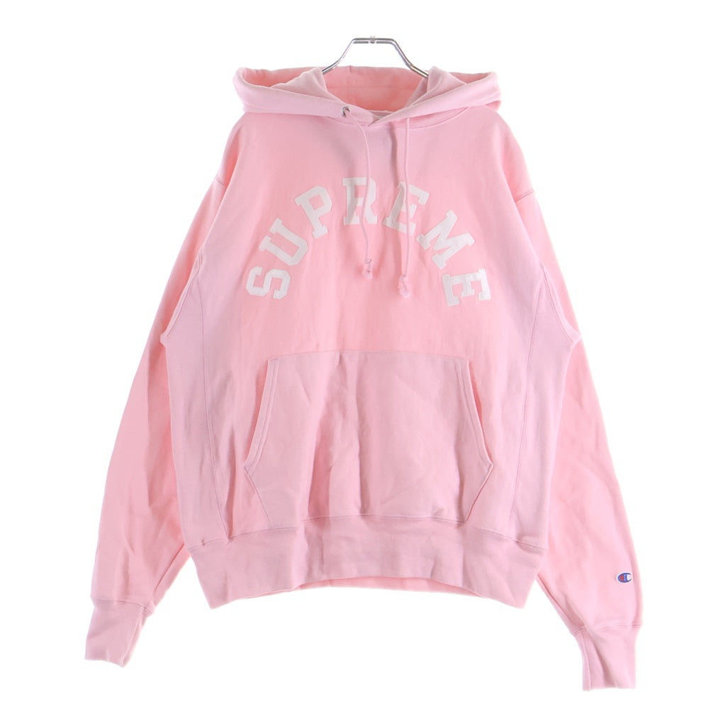 SUPREME(シュプリーム) 25SS ×Champion Hooded Sweatshirt チャンピオン プルオーバースウェットパーカー フーディー ピンク