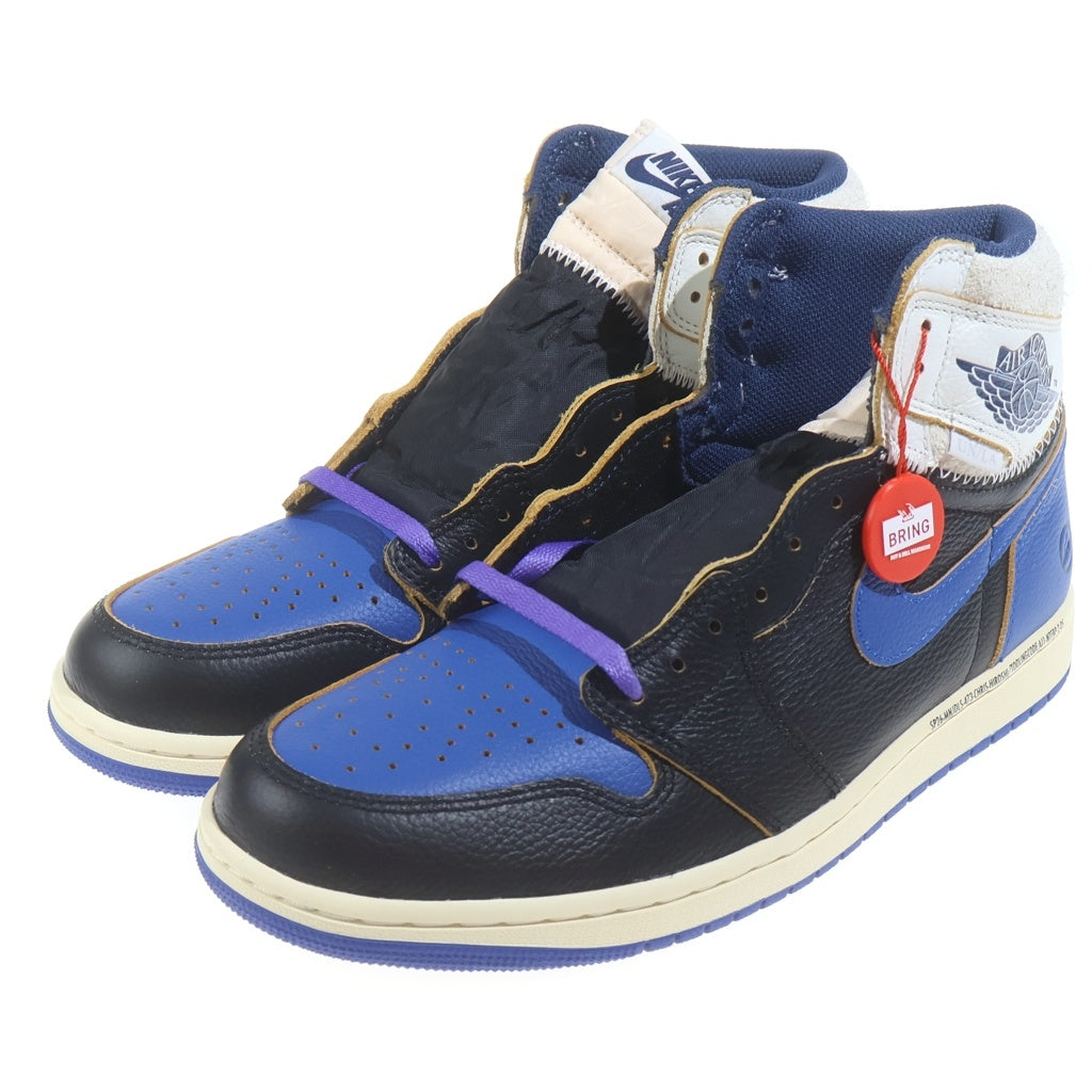 NIKE(ナイキ) ×fragment design ×UNION AIR JORDAN 1 High OG Sport Royal IO7847-001 エアジョーダン1 ハイ スポーツロイヤル ハイカットスニーカー シューズ US10/28.0cm