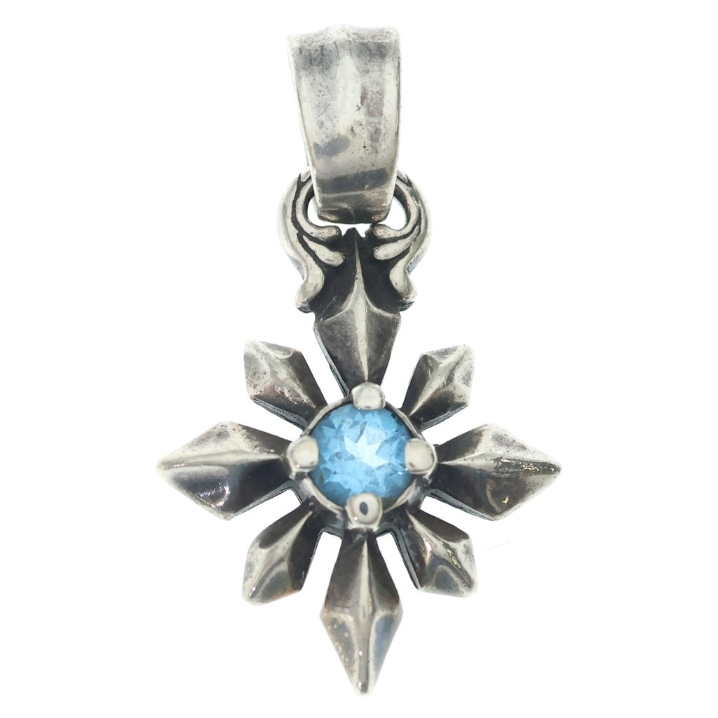 Bill Wall Leather/BWL(ビルウォールレザー) Mid Star Stone Charm ミッドスターストーン チャーム センターブルーストーン ペンダントトップ シルバー レディース