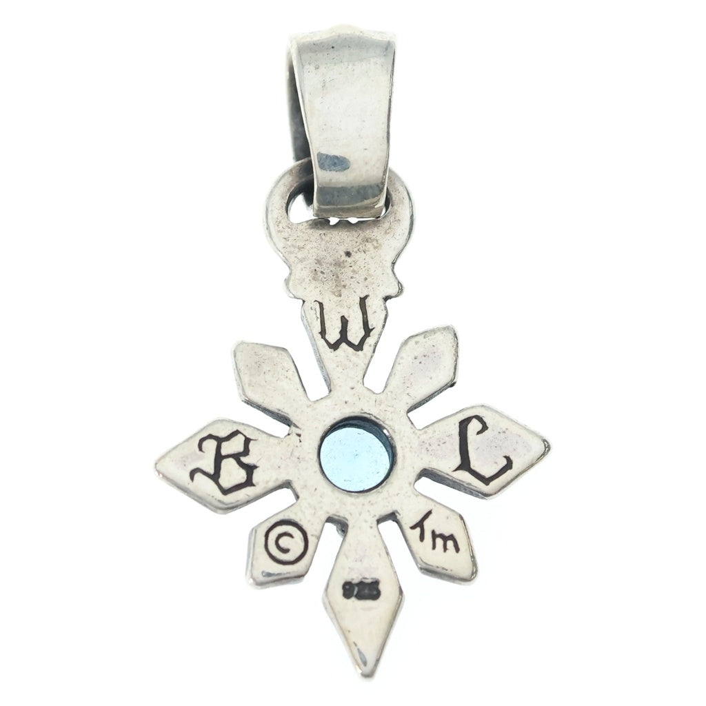 Bill Wall Leather/BWL(ビルウォールレザー) Mid Star Stone Charm ミッドスターストーン チャーム センターブルーストーン ペンダントトップ シルバー レディース