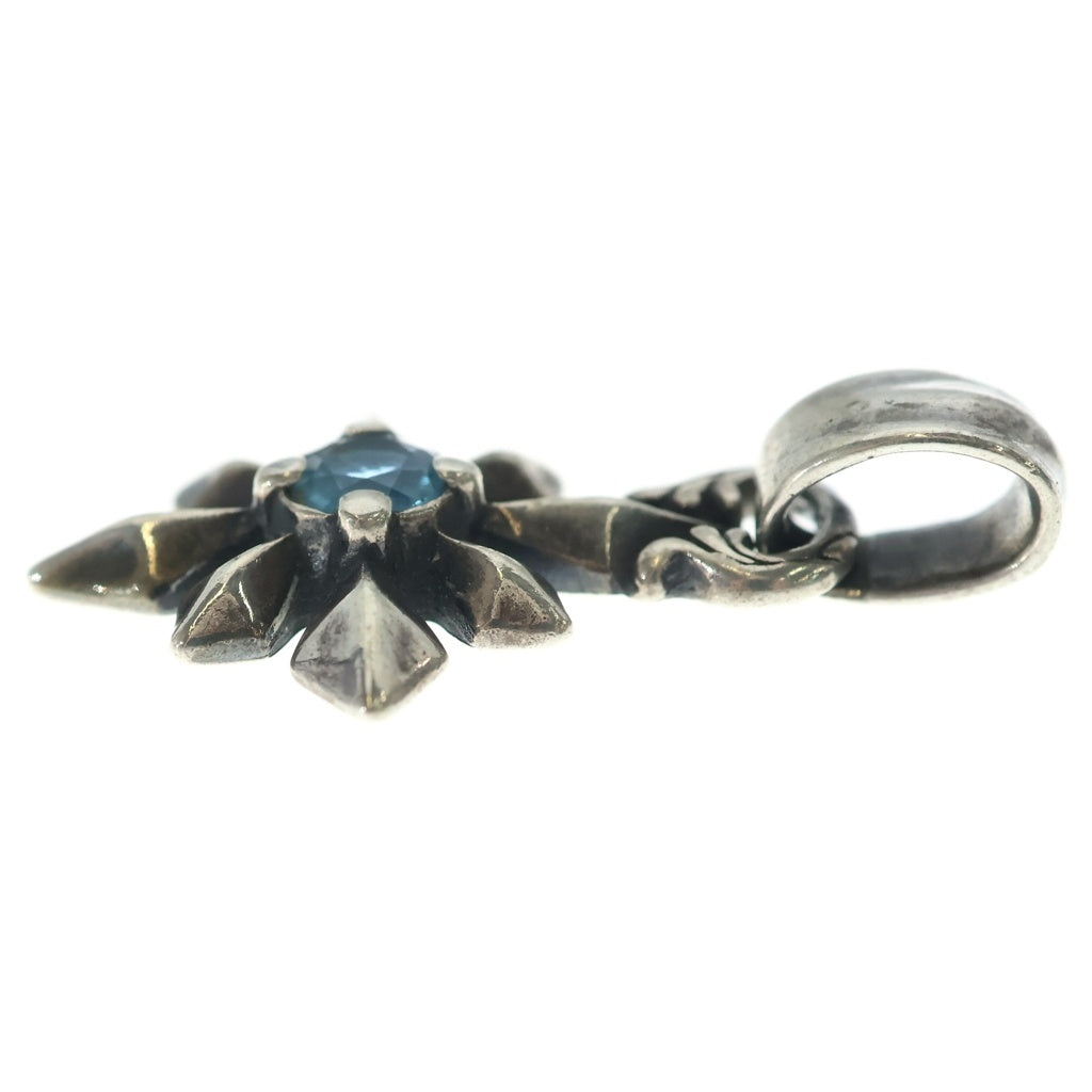 Bill Wall Leather/BWL(ビルウォールレザー) Mid Star Stone Charm ミッドスターストーン チャーム センターブルーストーン ペンダントトップ シルバー レディース