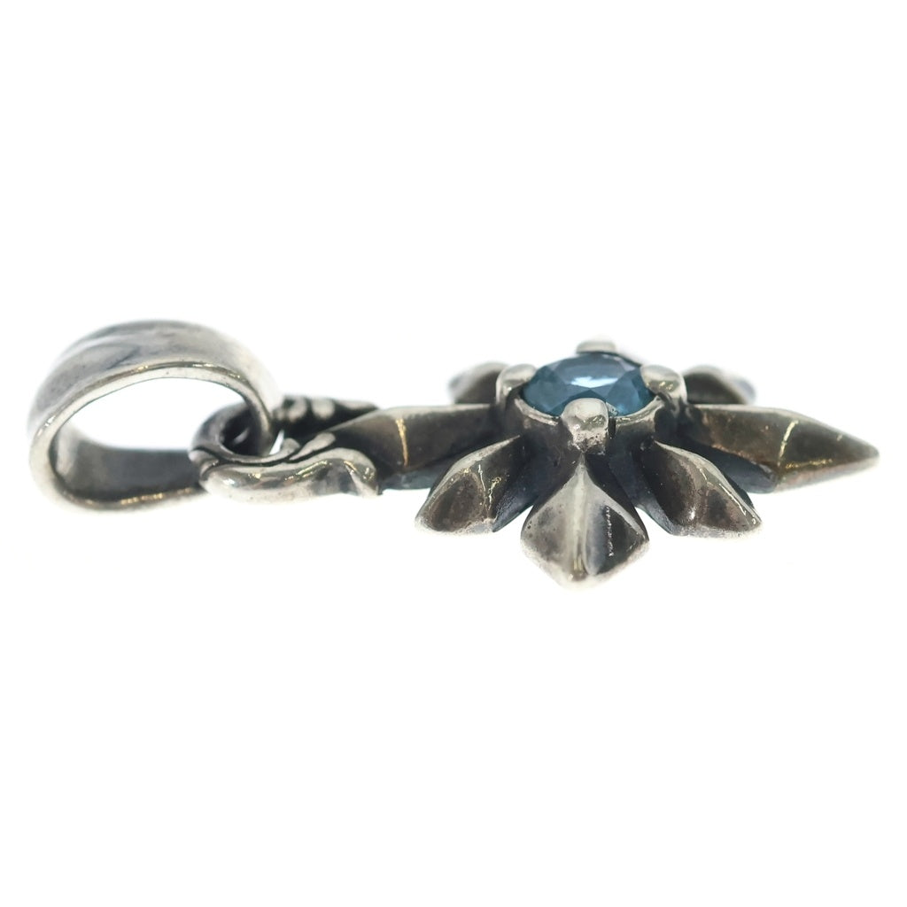 Bill Wall Leather/BWL(ビルウォールレザー) Mid Star Stone Charm ミッドスターストーン チャーム センターブルーストーン ペンダントトップ シルバー レディース