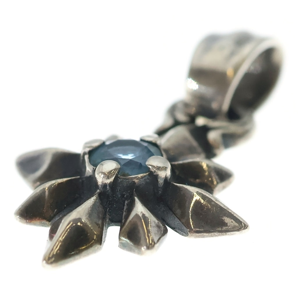 Bill Wall Leather/BWL(ビルウォールレザー) Mid Star Stone Charm ミッドスターストーン チャーム センターブルーストーン ペンダントトップ シルバー レディース