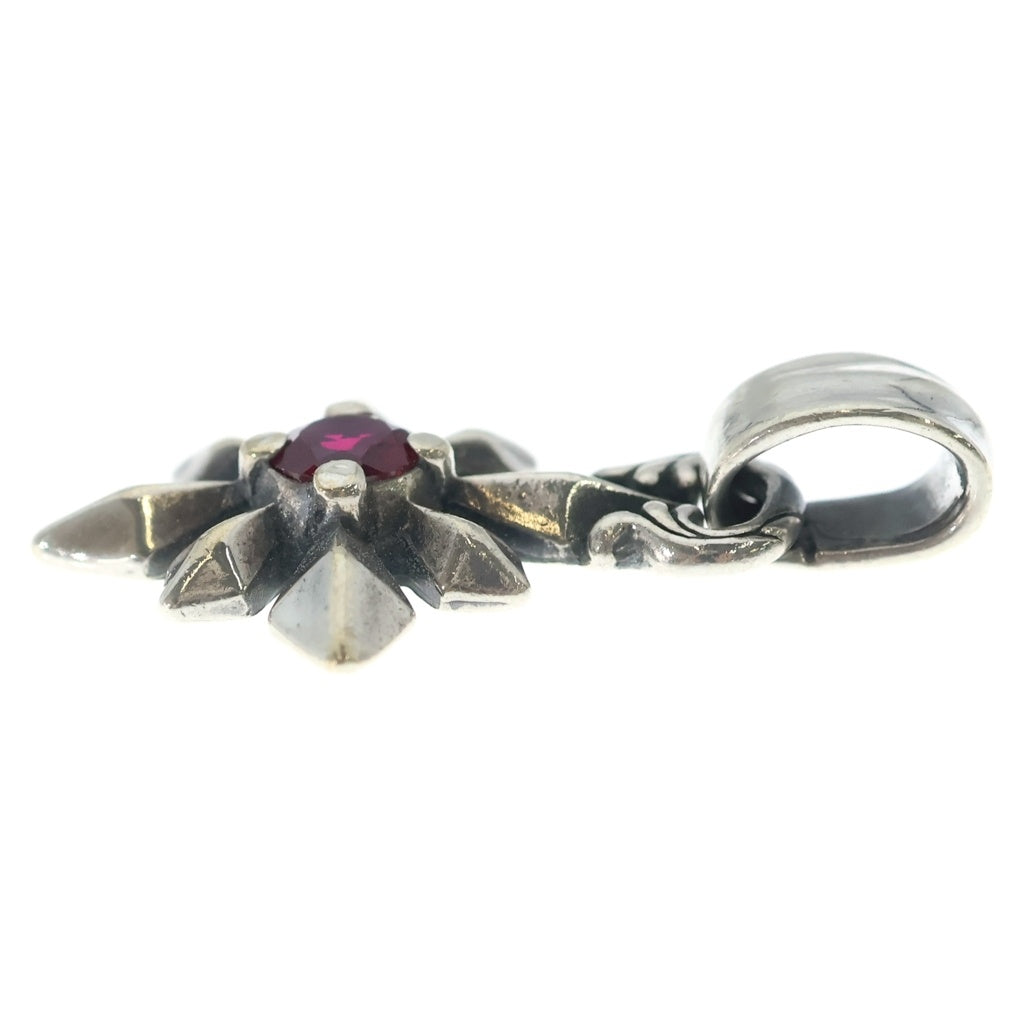 Bill Wall Leather/BWL(ビルウォールレザー) Mid Star Stone Charm ミッドスターストーン チャーム センターレッドストーン ペンダントトップ シルバー