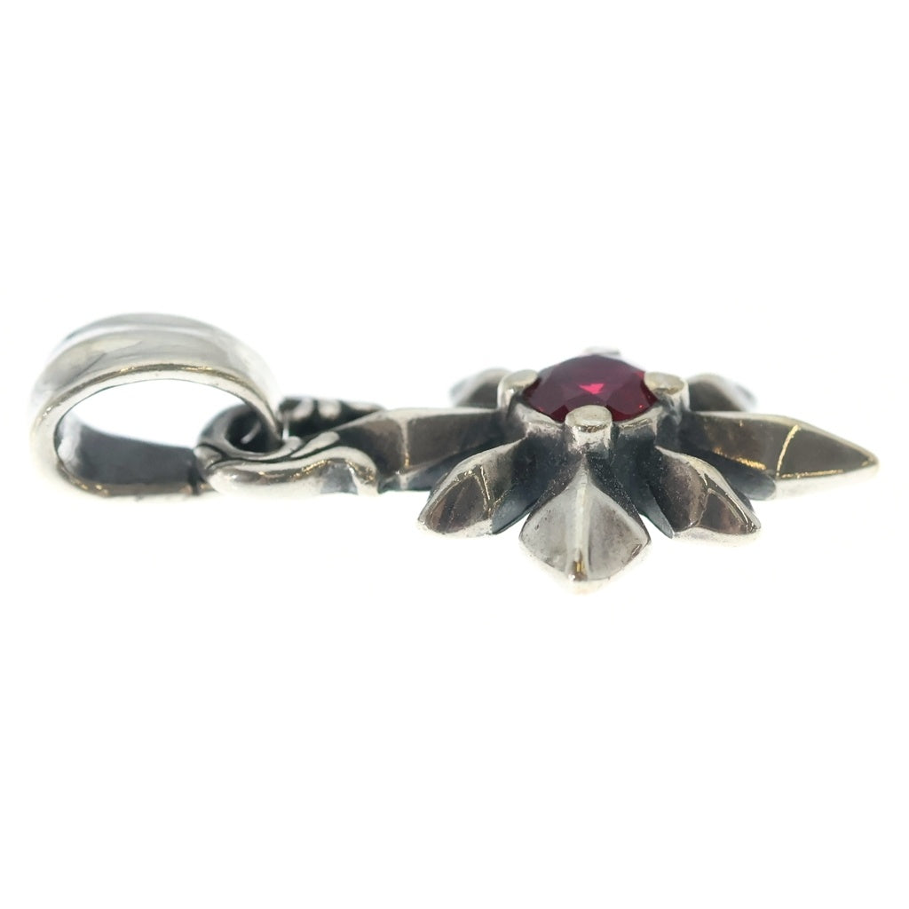 Bill Wall Leather/BWL(ビルウォールレザー) Mid Star Stone Charm ミッドスターストーン チャーム センターレッドストーン ペンダントトップ シルバー