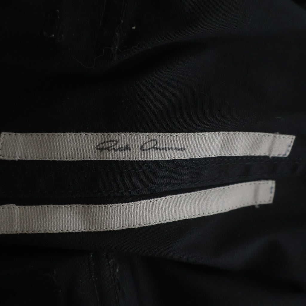 Rick Owens(リックオウエンス) 25AW BELA PANTS ドローコード ジップフライ ベラパンツ ブラック RU02E1361-TE