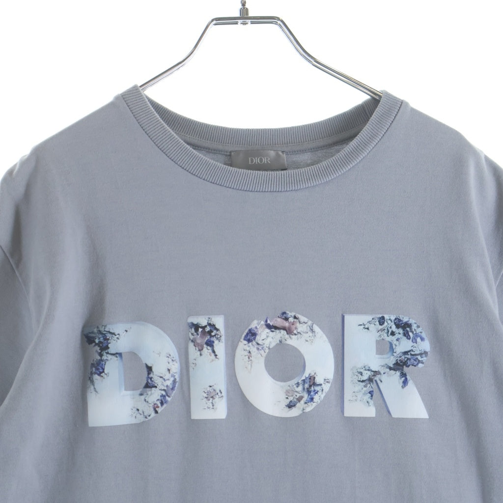 DIOR(ディオール) 20SS ×Daniel Arsham ダニエルアーシャム ロゴプリント 半袖Tシャツ カットソー グレー 023J615B0554