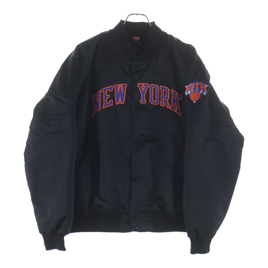 KITH(キス) Bomber Jacket フロント刺繍 ジップアップ ボンバージャケット ブラック 22-011-060-0006-4-0