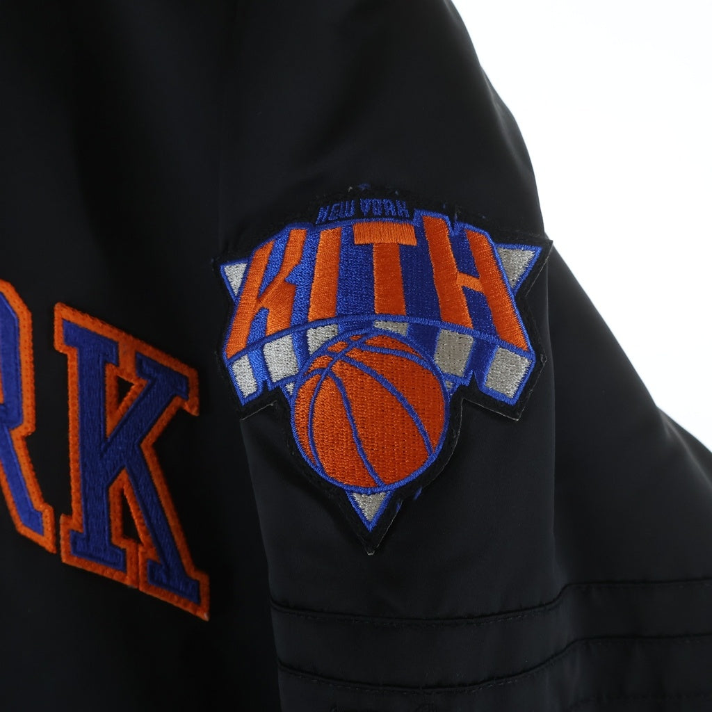 KITH(キス) Bomber Jacket フロント刺繍 ジップアップ ボンバージャケット ブラック 22-011-060-0006-4-0
