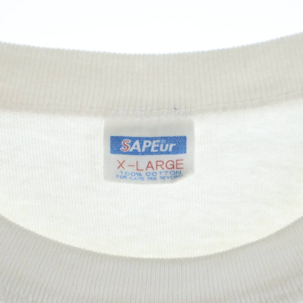 SAPEur(サプール) ISLAND HEAD S/S TEE アイランド ヘッド フロントプリント 半袖Tシャツ カットソー ホワイト
