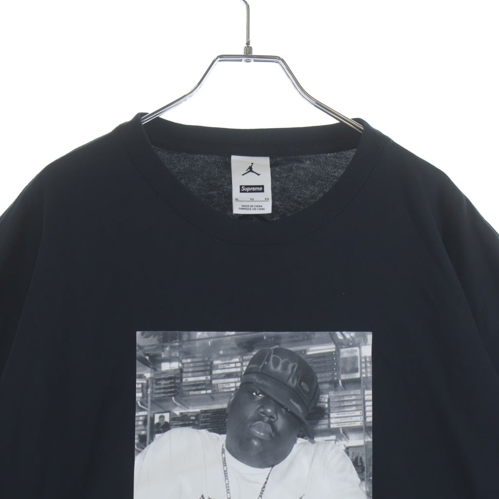 SUPREME(シュプリーム) 24AW Jordan Biggie S/S Top ジョーダン ビギー クルーネック 半袖Tシャツ カットソー ブラック HJ8385-010