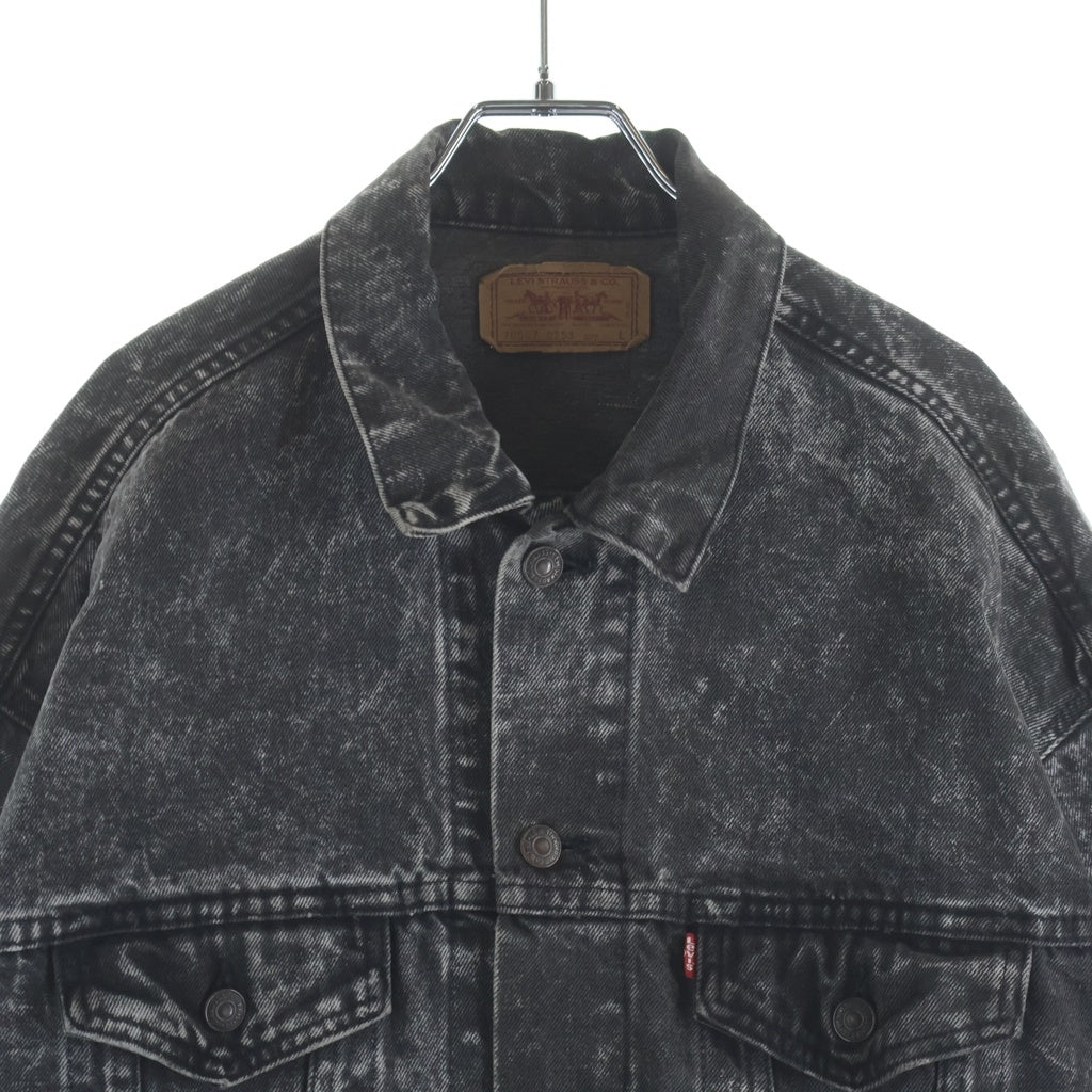 Levi's(リーバイス) 80-90s VINTAGE 70505-0253 4th DENIM TRUCKER JACKET ボタン裏刻印523 スモールe ケミカルウォッシュ デニムトラッカージャケット ブラック