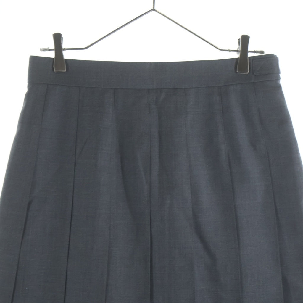THOM BROWNE(トムブラウン) TWILL MIDI PLEATED SKIRT ツイル プリーツ ミディスカート グレー レディース FGC400V-00626-035