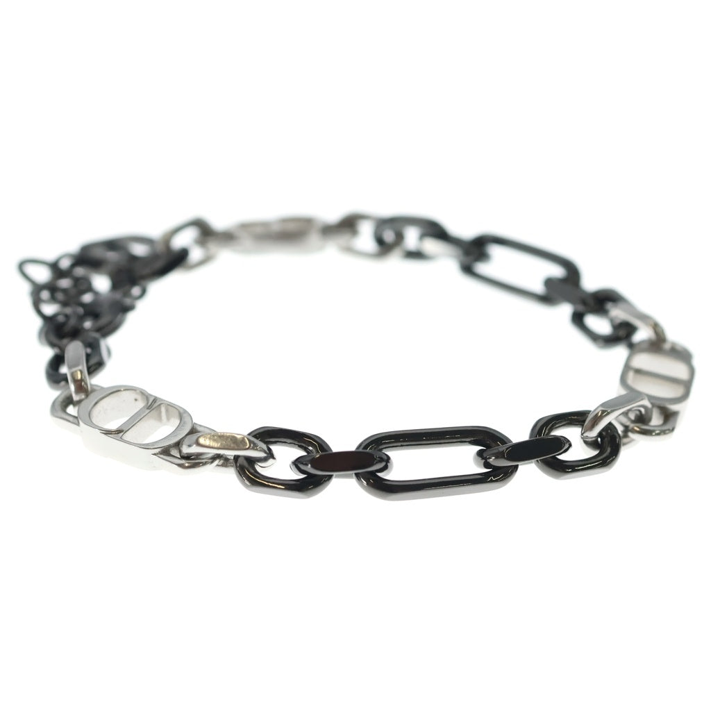 DIOR(ディオール) CD ICON CDアイコン チェーンリンク ブレスレット ブラック/シルバー
