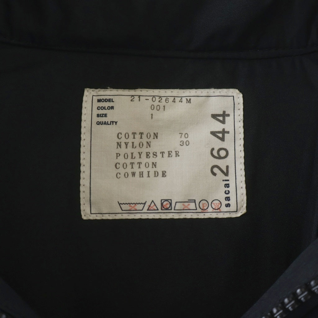 Sacai(サカイ) 21AW マルチポケット パデッドブルゾンジャケット ブラック/ネイビー 21-02644M
