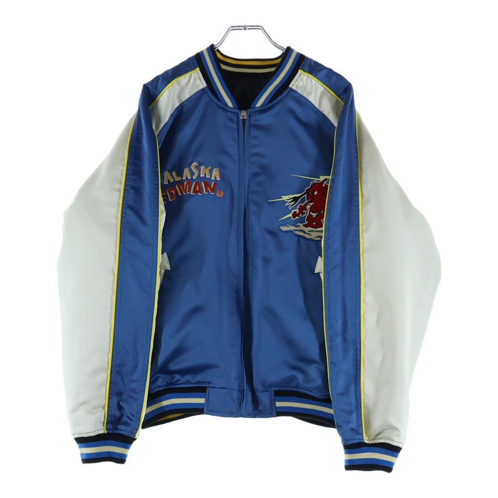 TEDMAN TED COMPANY(テッドマン テッドカンパニー) Reversible varsity jacket デビル刺繍入り リバーシブル バーシティジャケット ブラック/ブルー