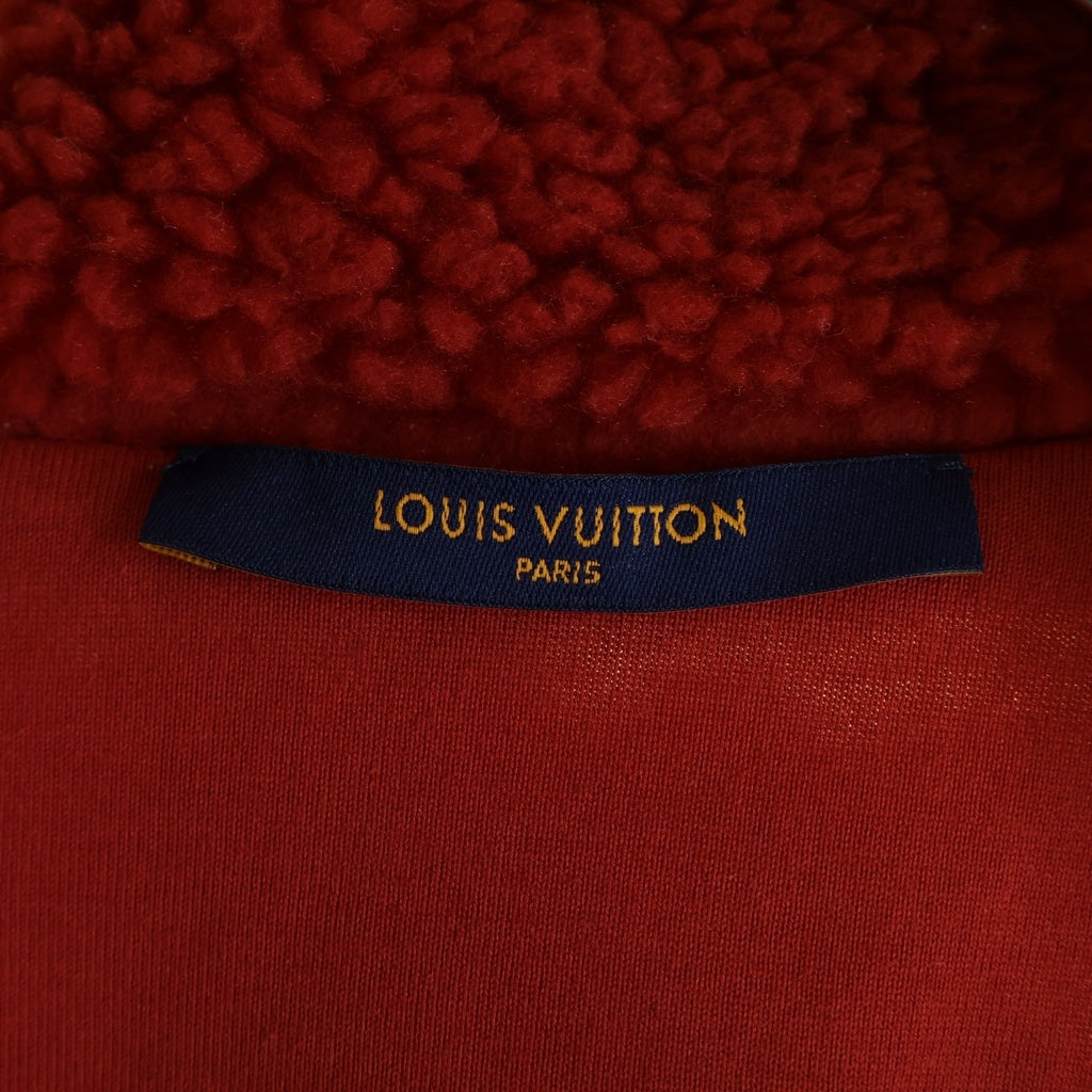 LOUIS VUITTON(ルイヴィトン) 22AW fleece jacket RM221M I03 HMY04W 総柄 ジップアップ フリースジャケット ホワイト/レッド
