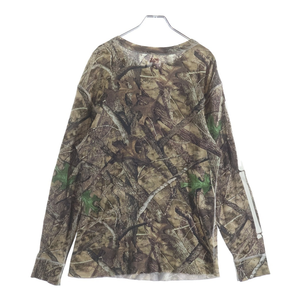 SUPREME(シュプリーム) 24SS ×Hanes Bones Thermal Crew Camo ヘインズ ボーンズ サーマル 長袖シャツ クルーネック カットソー カーキ